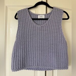 Zara Light Purple Knit Tank Top